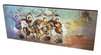 St. George, St. Mina, St. Mercurius and St. Theodore. AKA The Four Horsemen Icon