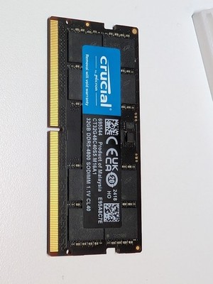 Crucial 32GB 1x32GB DDR5 4800 CL40 262-Pin SO-DIMM Laptop Memory RAM