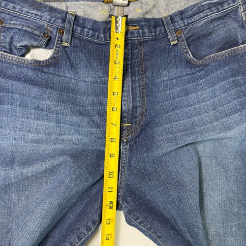Lucky Brand Latzhose Jeans, Gr. 36, Med Wash Distressed, Back Flap Button Pocket - Bild 15 von 16