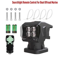 LED Remote Control Spot Light Boat Searchlight Marine Offroad Truck Car 360°