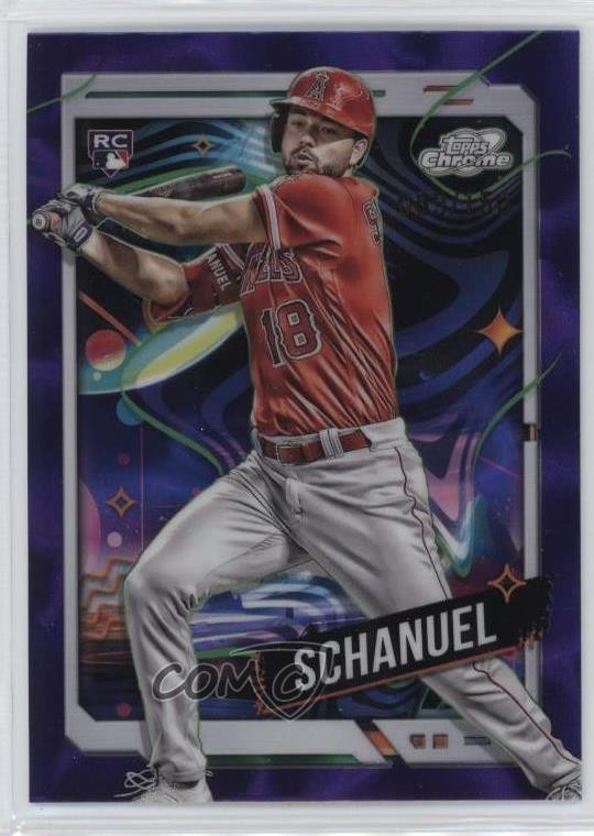 2024 Topps Cosmic Chrome Purple Nebula Refractor /150 Nolan Schanuel #93 1dh2