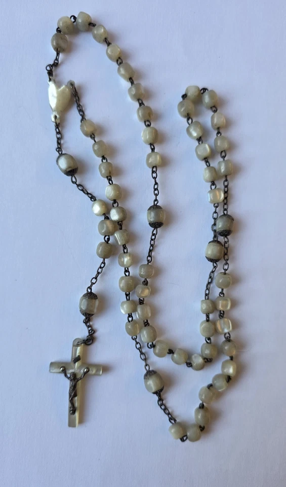 Chapelet Ancien Boîte En Nacre XIX - Photo 2/4