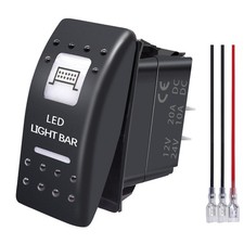 LED Light Bar Rocker Switch 3 Pin On/Off 20A/12V 10A/24V ATV UTV Light Bar To