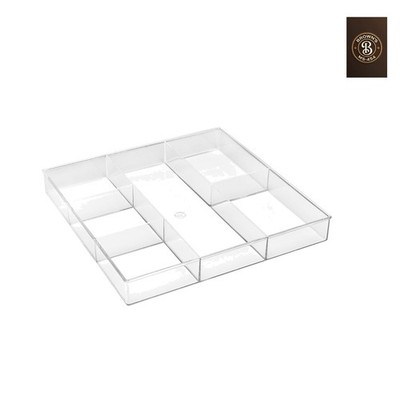 6-Section Clear Drawer Organizer