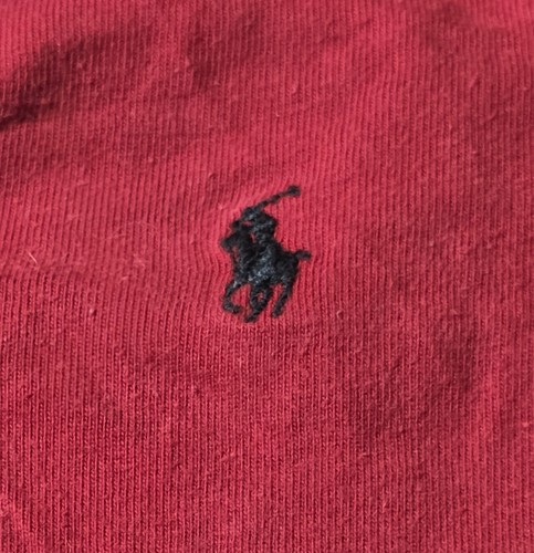 Polo Ralph Lauren Boys Shirt Large or 14-16 Red White Rugby Preppy #67 - Picture 2 of 8