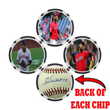 EMMANUEL CLASE #2 - CLEVELAND GUARDIANS - POKER CHIP SET (3) - ***SIGNED***