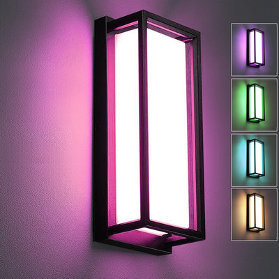 Iyogaled Led Smart Wall Sconces 1Pack Rgb Color Changing Outdoor Wall Light