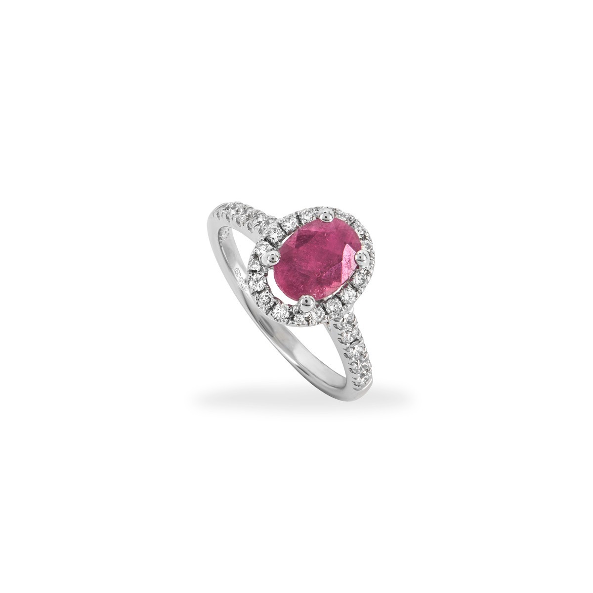 White Gold Ruby & Diamond Ring 1.28ct