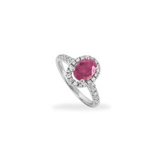 White Gold Ruby & Diamond Ring 1.28ct