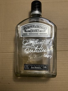 jack daniels gentleman jack 4th Generation One Liter Empty Bottle Signed