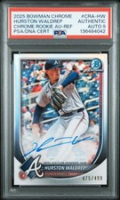 2025 BOWMAN CHROME CHROME RC AUTOS HURSTON WALDREP 475/499 PSA AUTHENTIC AUTO 9
