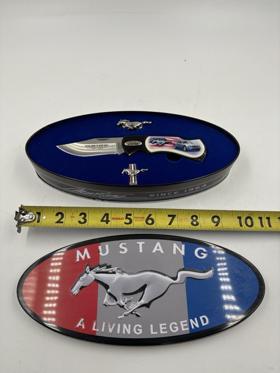 Vintage Ford Mustang 40th Anniversary Folding Knife & Pins