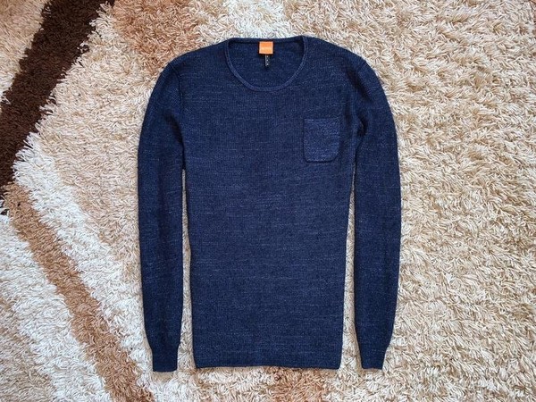 Men Boss Sweater Navy 40 /L / 48 #5EF5