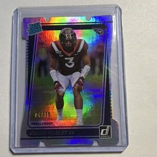 2021 Panini Donruss Caleb Farley Press Proof Rated Rookie (04/75) Titans die-cut