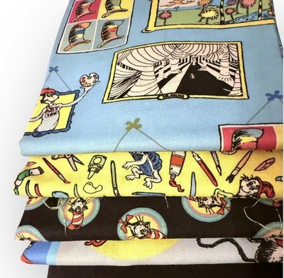 Dr. Seuss Robert Kaufman Express Yourself 4-Piece 1/2 Yards Bundle 100% Cotton