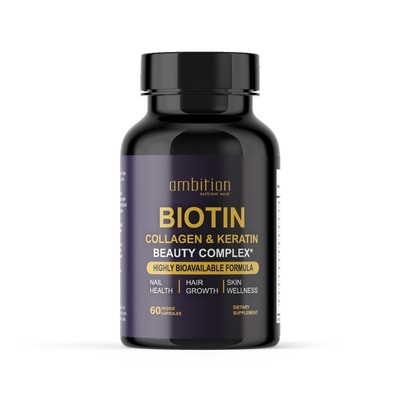 Biotin, Collagen & Keratin, Hyaluronic Acid Complex   60 Veggie Capsules