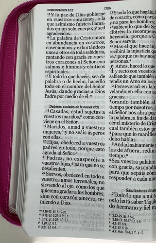 Biblia para Mujer con Cierre Letra Gigante Manual 14 puntos RV1960 mariposas - Picture 6 of 9