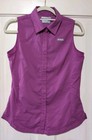 Columbia Omni Shade Pink Sleeveless Button Shirt Hiking Fishing Woman XS(1544)A