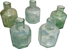Original Victorian Glass Ink Pot