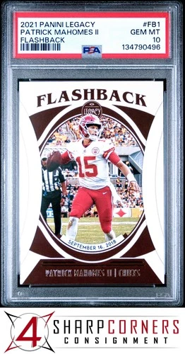 2021 PANINI LEGACY FLASHBACK #FB1 PATRICK MAHOMES II POP 1 PSA 10