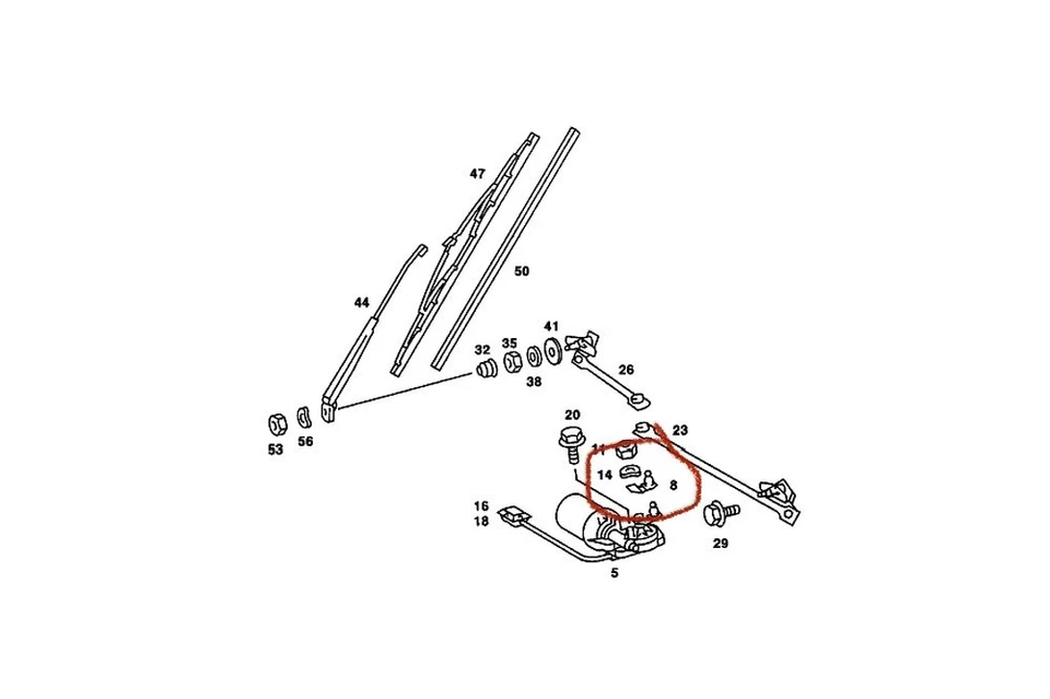 NOS Mercedes Benz WINDSHIELD WIPER MOTOR DRIVE LINKAGE PART W123 240D 300D 114? - Imagem 4 de 4