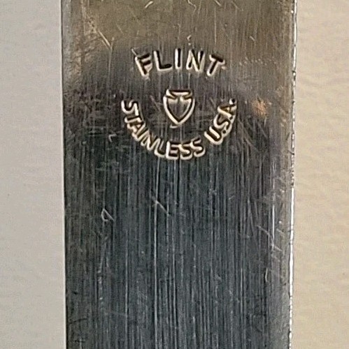 VTG FLINT ARROWHEAD STAINLESS USA HARVEST WHEAT SHORT HDL SLOTTED SPATULA 14in - Picture 5 of 9