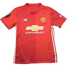 Adidas Football Shirt Men Red Polyester Football Outdoors CHEVROLET Short Sleeve