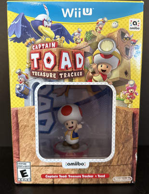 Wii U Captain Toad: Treasure Tracker Bundle + Toad Amiibo New!!