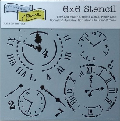 Clock Face Number Watch Stencil Roman Numeral Numbers Travel Time Template 6x6