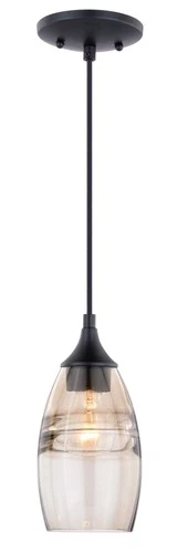 Vaxcel Lighting P0277 Bronze Milano Single Light 5"W Pendant With A Glass Shade - Picture 9 of 9