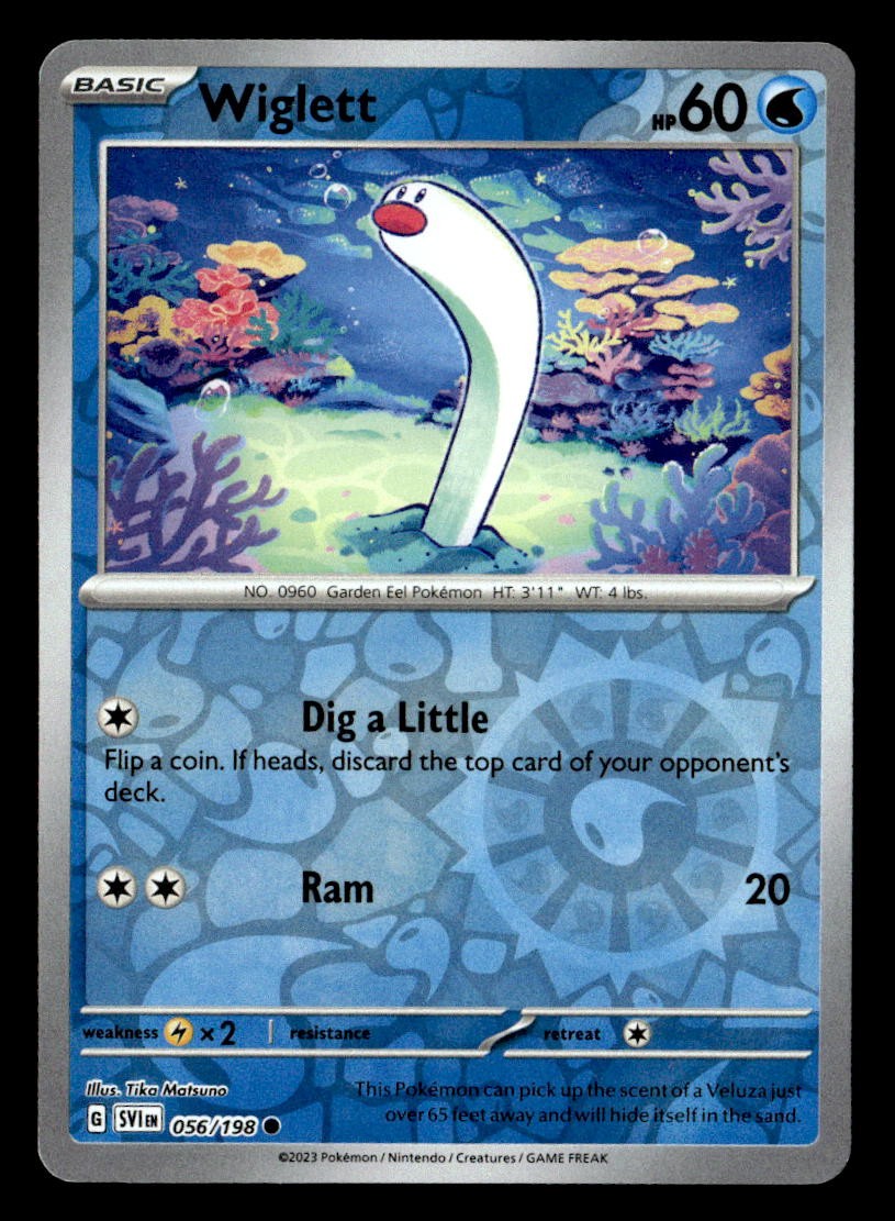 Pokemon Wiglett #056/198 tcg Near Mint or Better