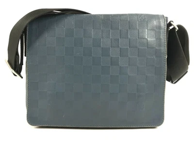Sac bandoulière Louis Vuitton District PM Damier Infini Messenger bleu N41035 - Photo 1/4