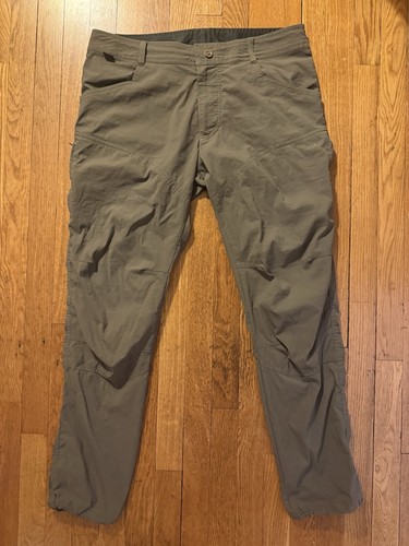 Kuhl Pants Mens 36x32 Renegade Rock Pants Green Khaki Hiking Outdoor