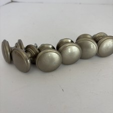 Lot of 6 Cabinet Drawer Knobs Hardware Round Drawer Pulls Brushed Nickel Silver