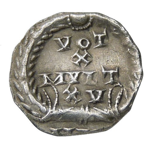 ARCADIUS / VOT X MVLT XV within Wreath. Roman Empire Silver Siliqua. Milan Mint - Picture 10 of 10