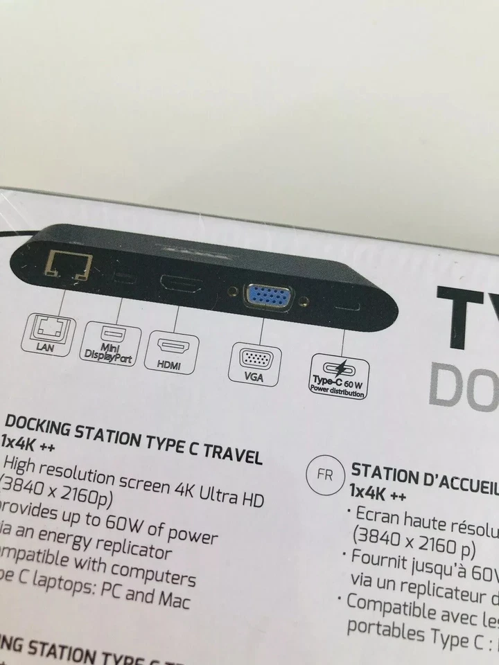 PortConnect | Estación de Acoplamiento Tipo C USB 3.1 Gen2 | 1x4K++ | PC y MAC | Totalmente Nueva Foto 3 de 3