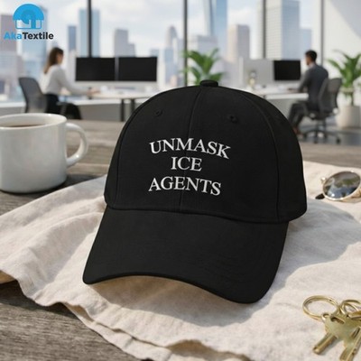 Baseballmütze bestickt Unmask Ice Agents Proteste vorgebogen Spitze 6 Panel