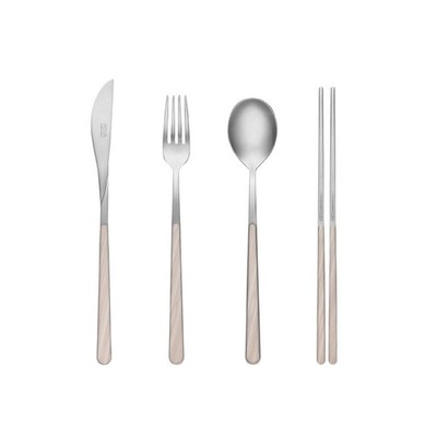 4SET_NEVA (4xSpoon + 4xChopsticks + 4xFork + 4xKnife) Stainless Marble Handle