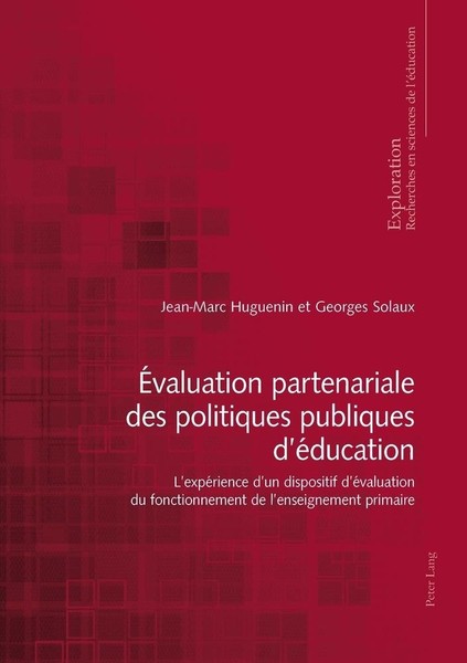 ÉValuation Partenariale Des Politiques Publiques D'éDucation Jean-Marc Huguenin-image