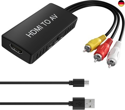 DigitPro HDMI zu RCA Konverter, HDMI zu AV Adapter, zu Composite CVBS 1080P