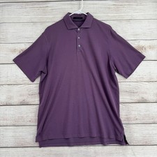 Greyson Golf Polo Shirt Mens Large Purple Embroidered G Stretch