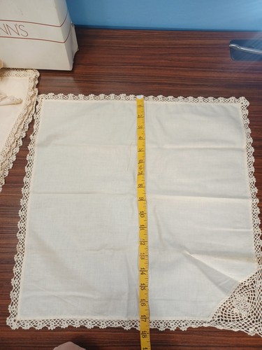 Vintage Kaufmann’s Handmade Keeco Cloth Napkins & Placemats Crocheted Lot of 8 - Picture 5 of 18