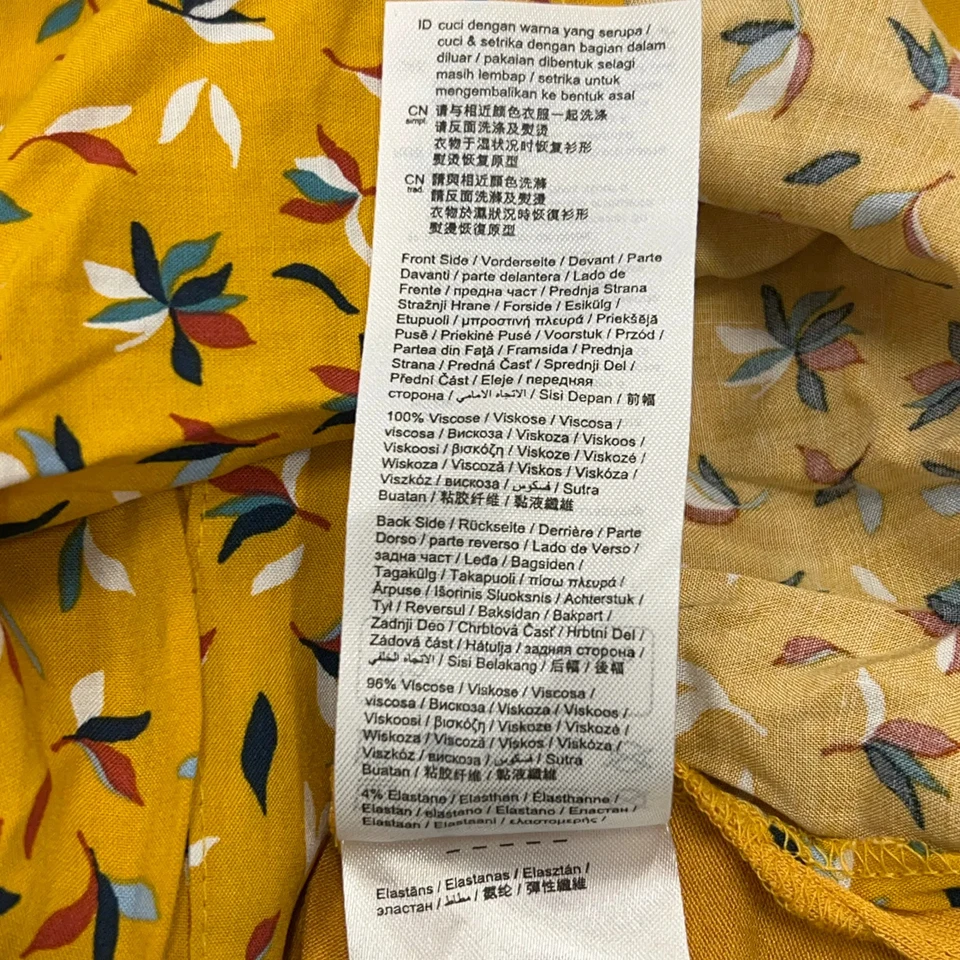 EDC by ESPRIT, chemisier, taille : XL, jaune/multicolore, élasthanne/viscose,... - Photo 4/4