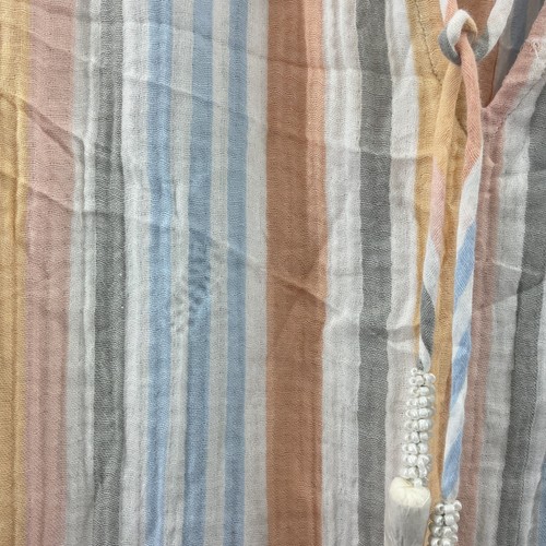 NWT Soft Surroundings Orange/Blue Stripe Long Sleeve Midi Shirt Dress M Women's - Bild 3 von 5