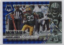 2021 Panini Mosaic Montage Blue Mosaic Prizm 5/99 Aaron Jones #MON-16 17yz