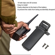 10pcs Radio Belt Clip Replacement Walkie Talkie Belt Clip for Baofeng UV 5R