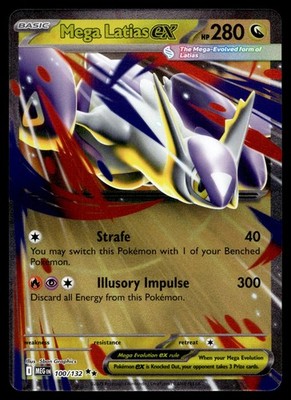 Pokemon Card TCG Mega Latias ex 100/132 Double Rare Mega Evolution MEG NM