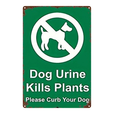 Metal Sign 8x12in Green Background White Icon Wall Art
