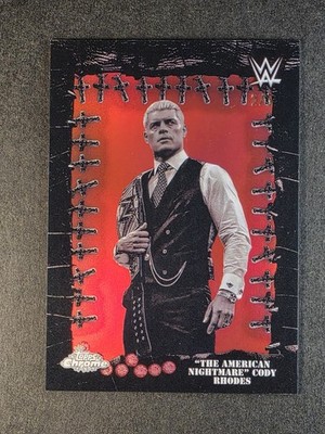 Cody Rhodes 2025 Topps WWE Cactus Jack Famed Phantoms Red 2/5 and Base