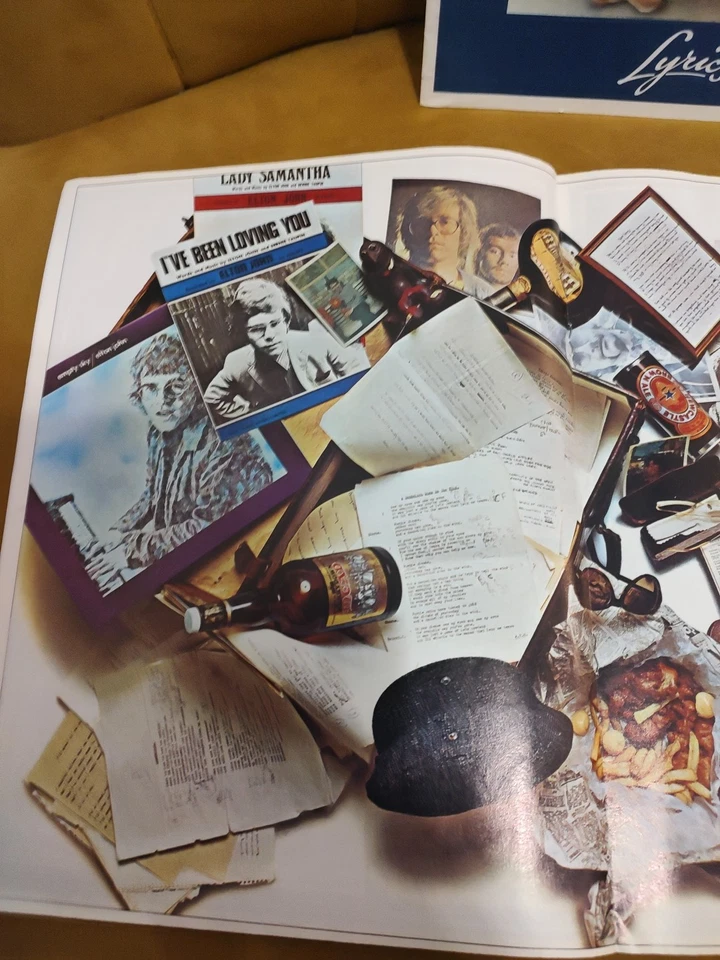 Elton John Liberty Scraps & Lyrics Magazine 1975 Cd Vinyl Poster  - Image 3 of 4